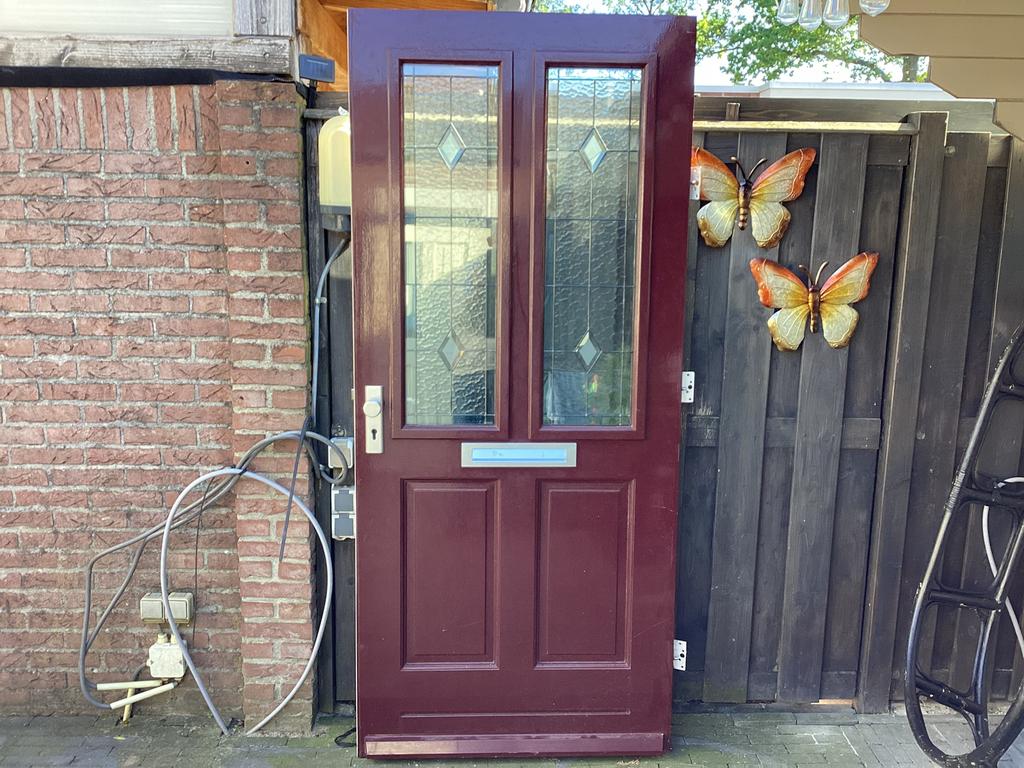 Voordeur Linksdraaiend Glas in Lood Thermopane 211,5x93x4cm, Doe-het-zelf en Verbouw, Deuren en Horren, Ophalen of Verzenden, 200 tot 215 cm