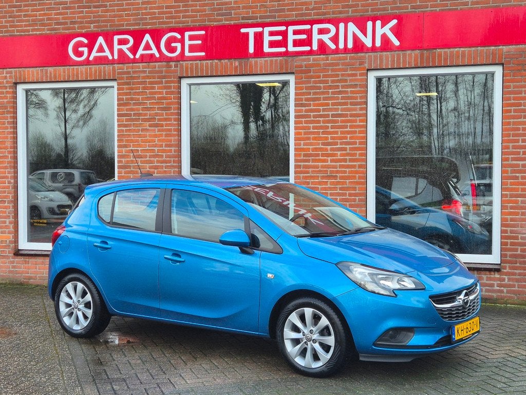 Opel Corsa 1.4 Edition 90PK 5drs AUTOMAAT airco, cruise, car, Auto's, Opel, Gebruikt, Euro 6, 4 cilinders, Blauw
