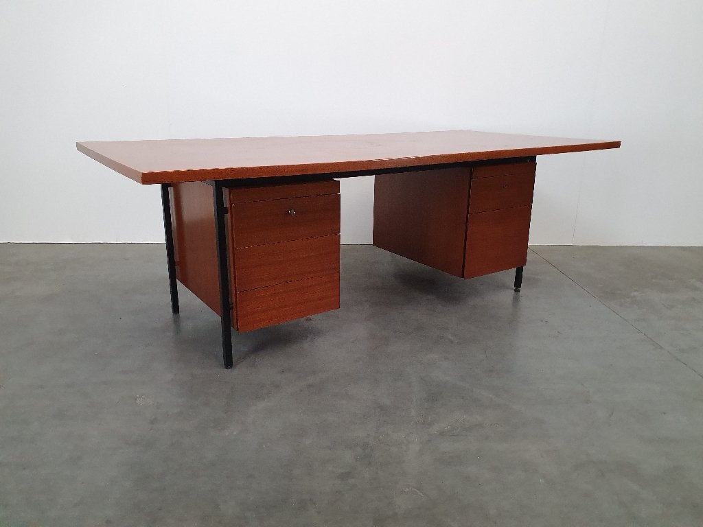 Knoll De Coene vintage bureau teak jaren 50, Ophalen, Gebruikt, ., .