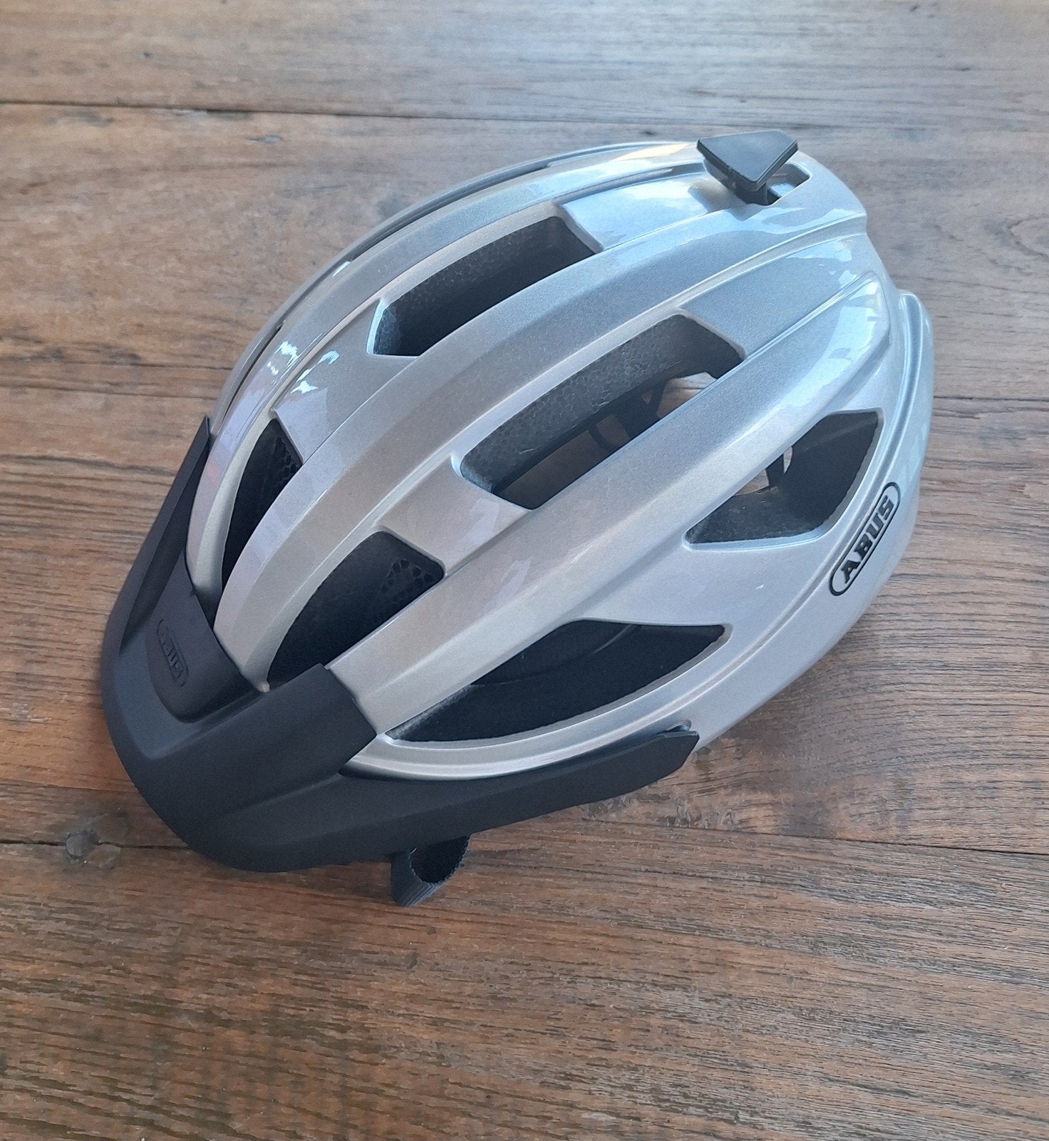 Abus Fietshelm Macator - Lichtgrijs (Maat 52-58cm), Ophalen, Overige maten, Zo goed als nieuw, Abus