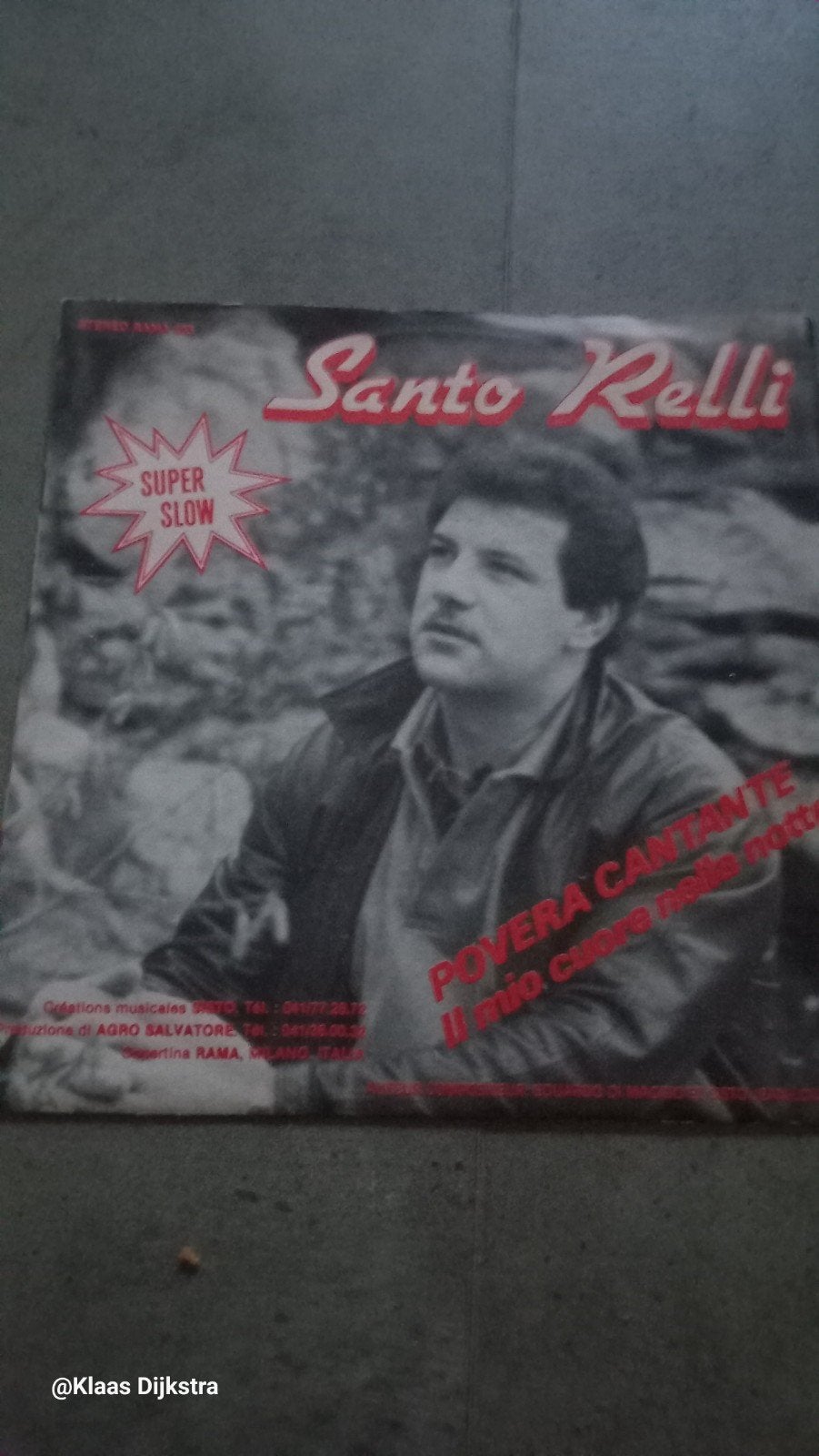 Santo Relli - Povera Cantante / Il Mio Cuore Nella Notte, Ophalen of Verzenden, Gebruikt, Pop