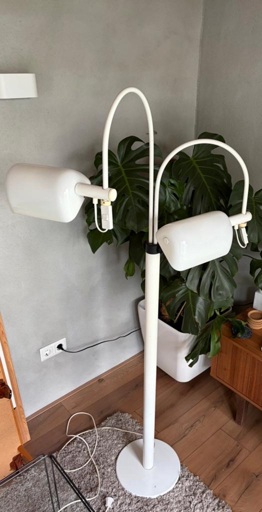 Vintage vloerlamp met melkglazen kappen, Ophalen, 150 tot 200 cm