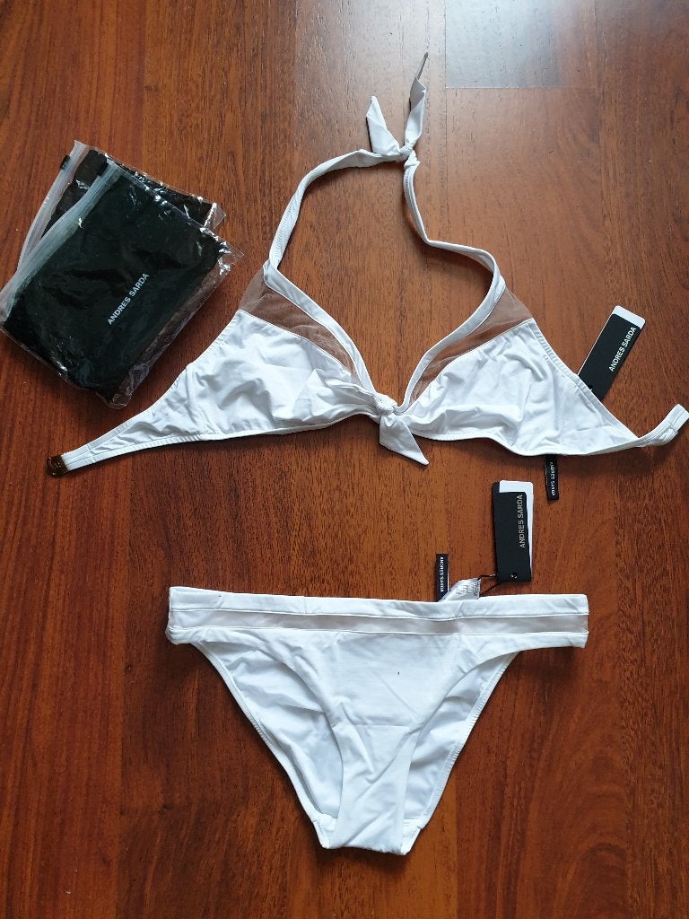 Nieuw - Andres Sarda witte bikini 80D + 40, Wit, Nieuw, Ophalen of Verzenden, Bikini