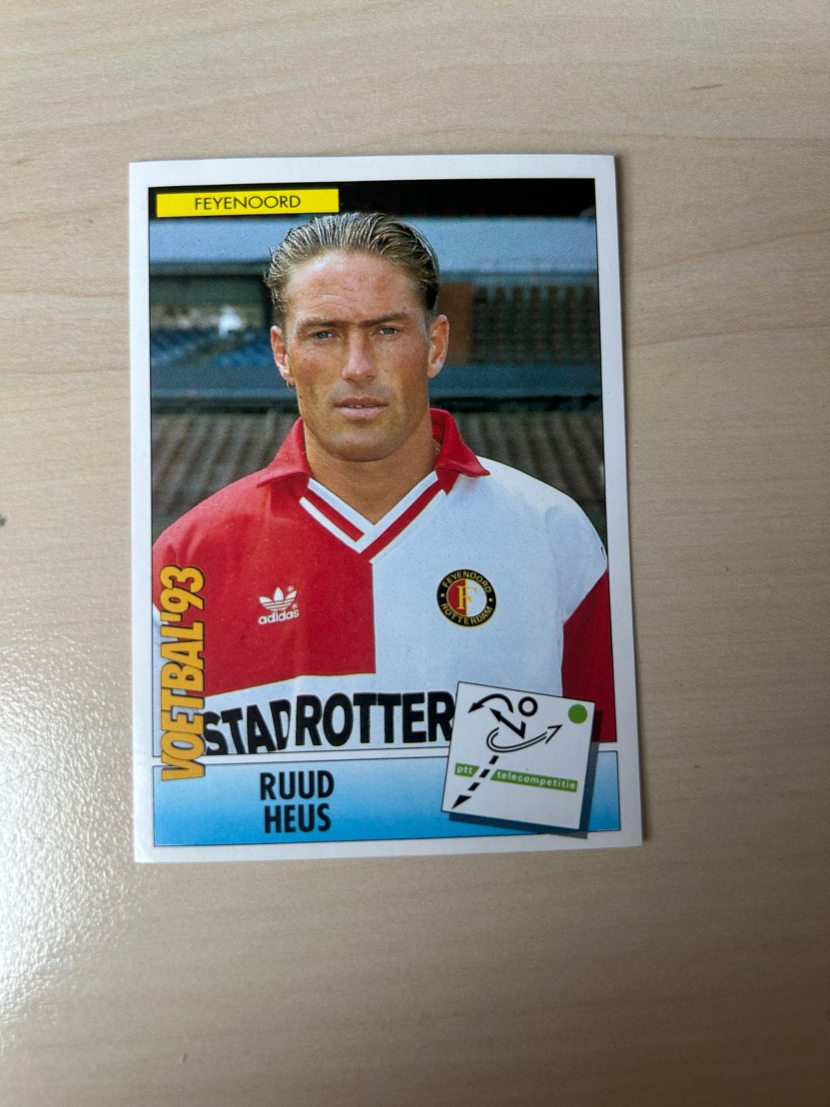 Ruud Heus Feyenoord Voetbal '93 Panini Plaatje #41, Ophalen of Verzenden, Zo goed als nieuw, Sticker