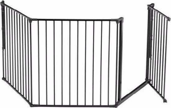 BabyDan Flex L Traphekje - Haardhekje - 90-223 cm - Zwart, Ophalen, Zo goed als nieuw, Metaal of IJzer, 115 cm of meer