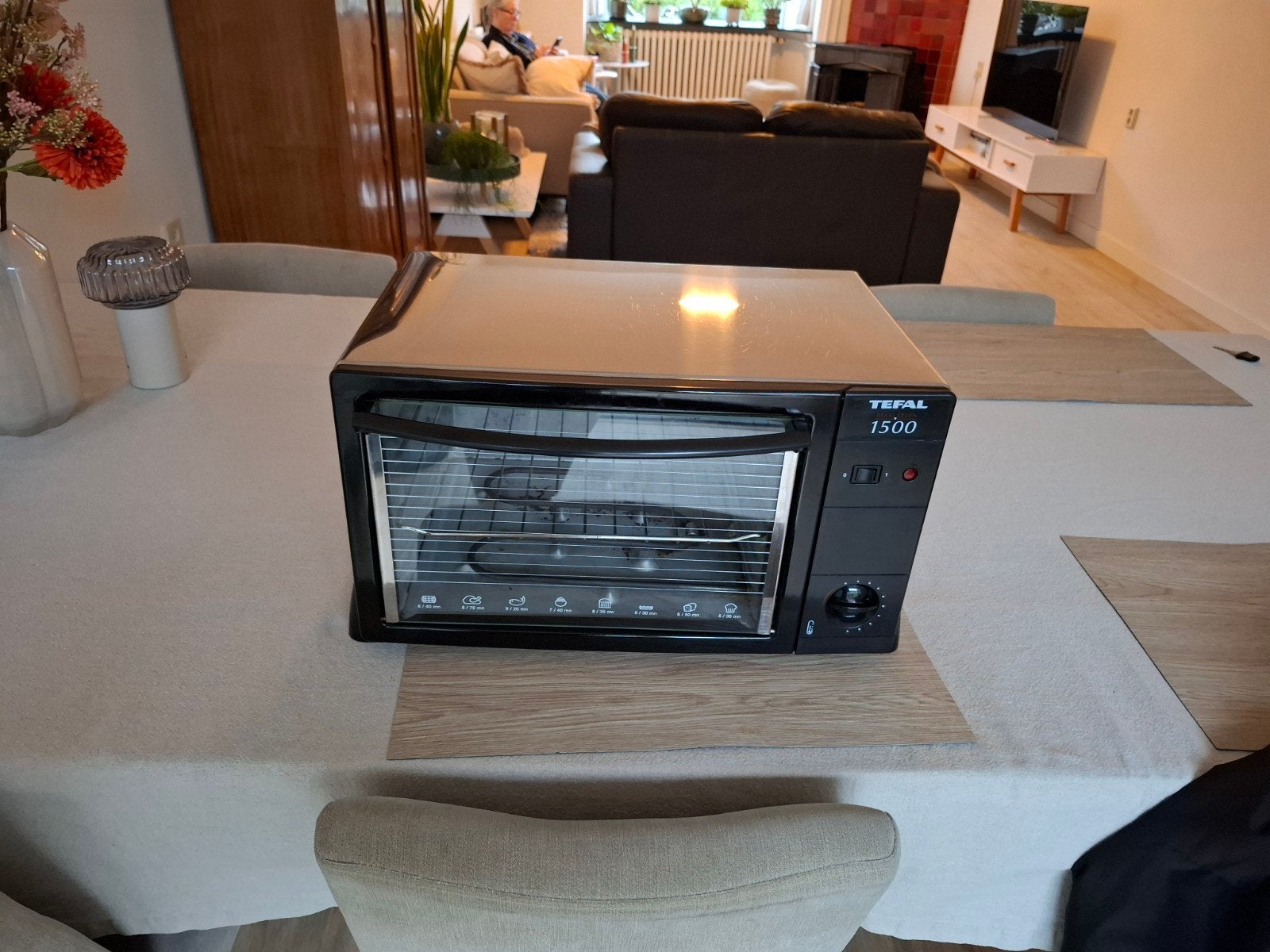 Vintage retro Tefal mini-oven 1500 - goede staat, Ophalen of Verzenden, Gebruikt, Oven, Vrijstaand