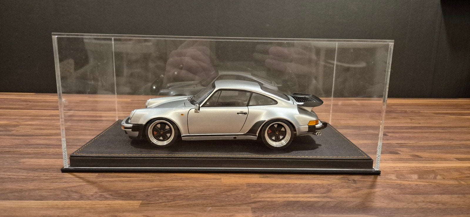 Porsche 911 Turbo Silver Norev 1 18, Ophalen of Verzenden, Zo goed als nieuw, Auto, Norev