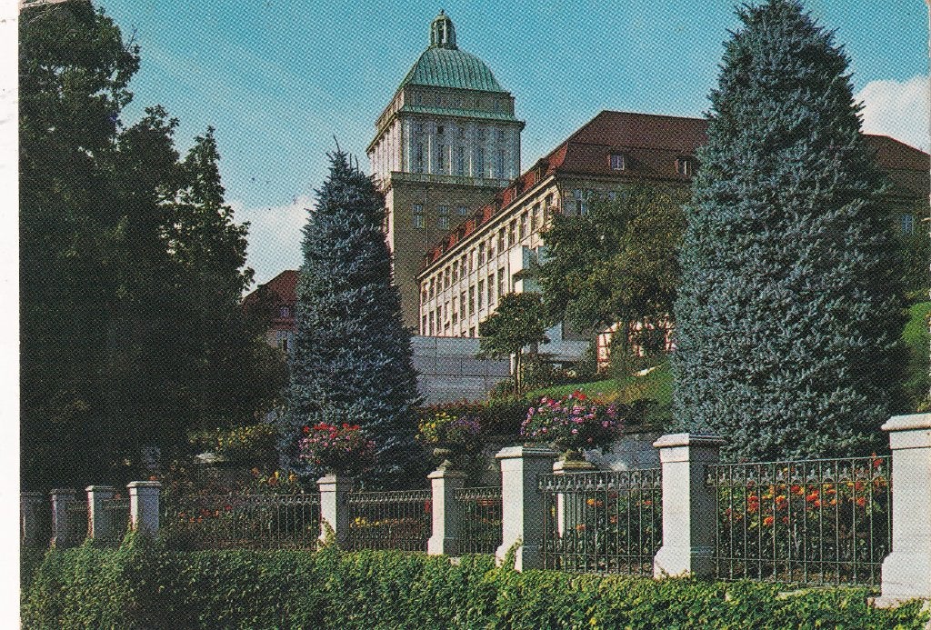Zwitserland zurich, die universität, Verzamelen, Verzenden, 1960 tot 1980, Gelopen, Overig Europa
