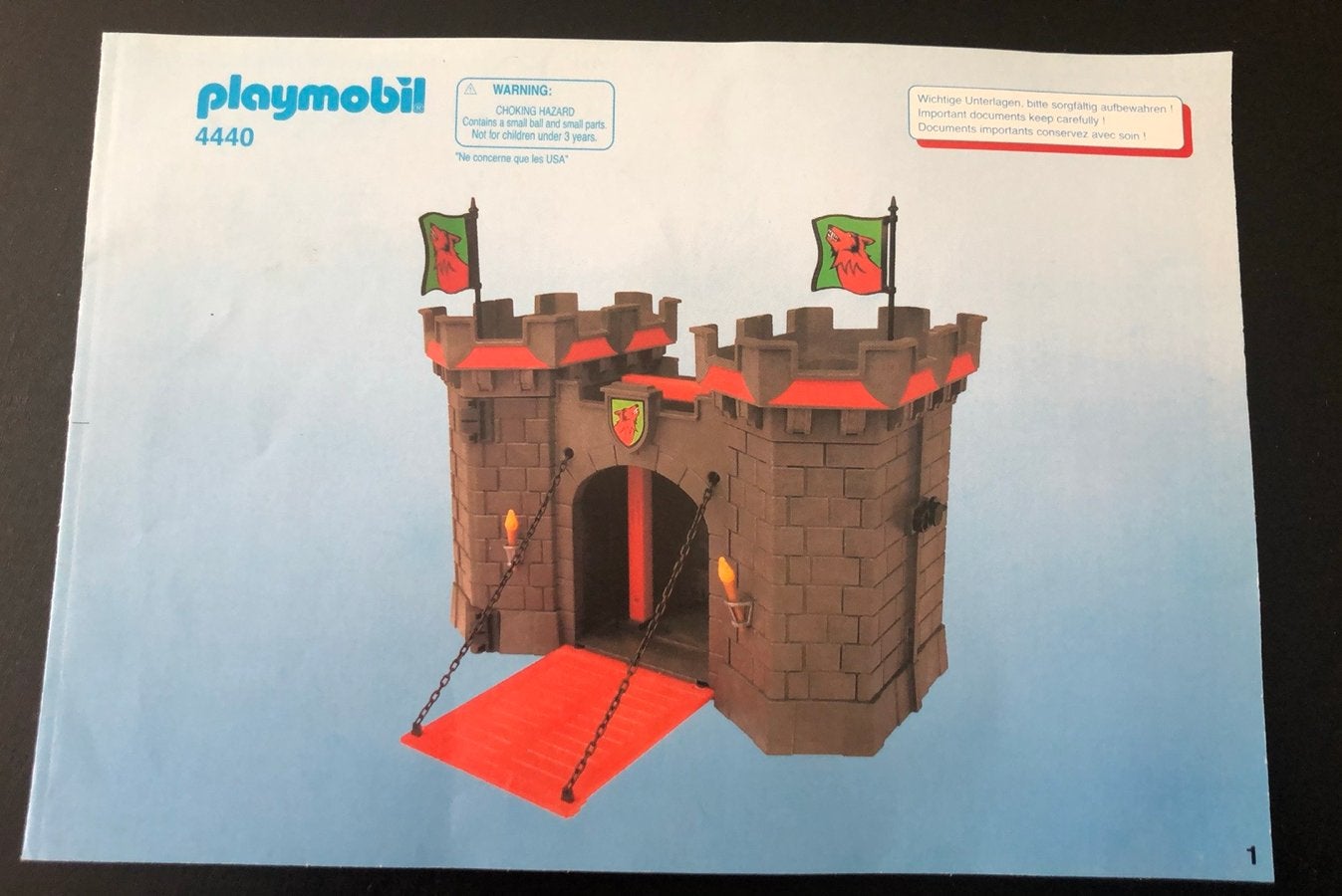 Playmobil Kasteel 4440 - Alleen Boekje, Gebruikt, Losse onderdelen, Ophalen of Verzenden, Kasteel/Fort