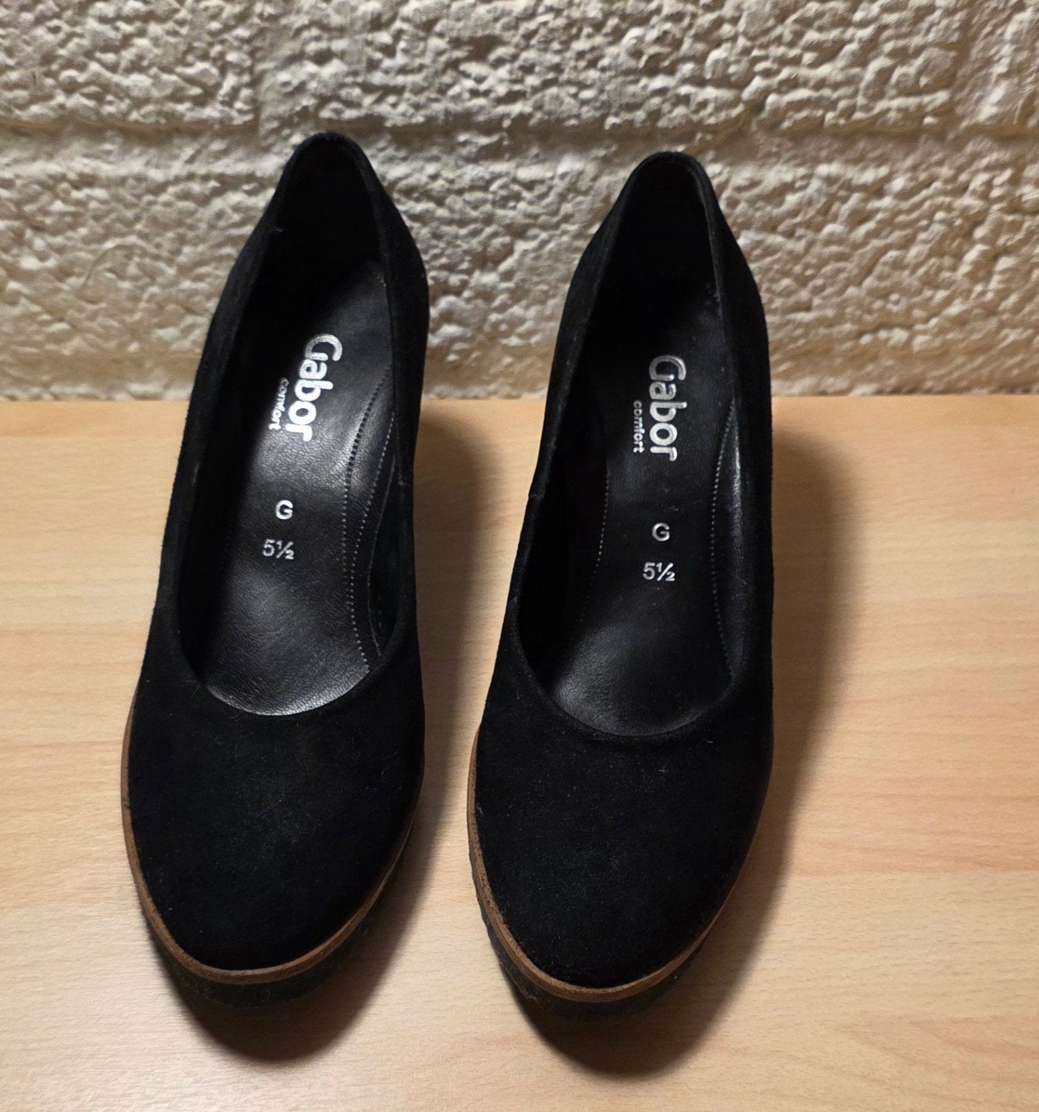 Zwarte Gabor suède pumps - Maat 38,5, Ophalen of Verzenden