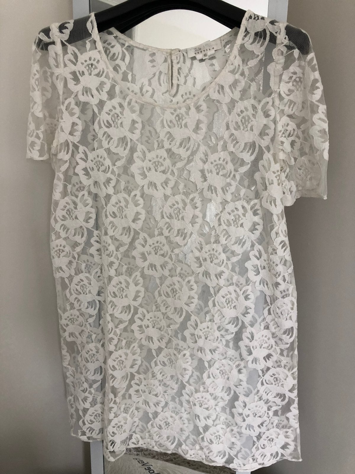 Nieuw White & Wood kanten top mt 40, Ophalen of Verzenden, Nieuw, Maat 38/40 (M), Wit