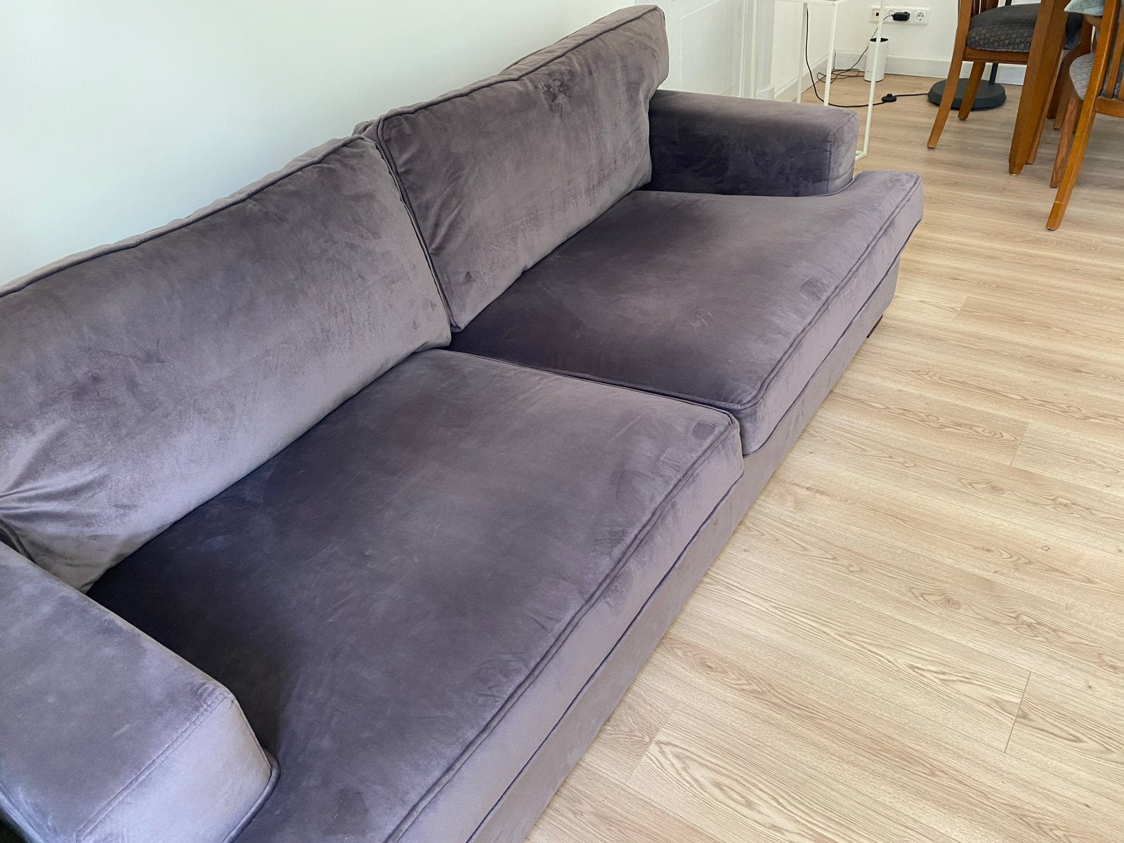 Eric Kuster Stijl 3-zitsbank en Loveseat - Grijs/Taupe, Gebruikt, Driepersoons, 75 tot 100 cm, Ophalen of Verzenden