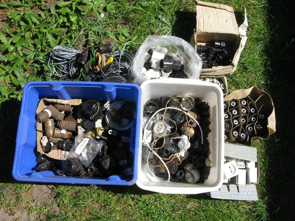 PARTIJ ELEKTRO BAKELIET PORSELEIN SCHAKELMATERIAAL, Ophalen of Verzenden, Gebruikt, Overige typen