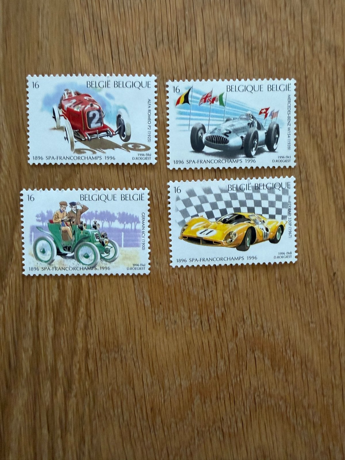 Belgische postzegels Spa-Francorchamps 1996 (4 stuks), Ophalen of Verzenden, Na 1940, Postfris