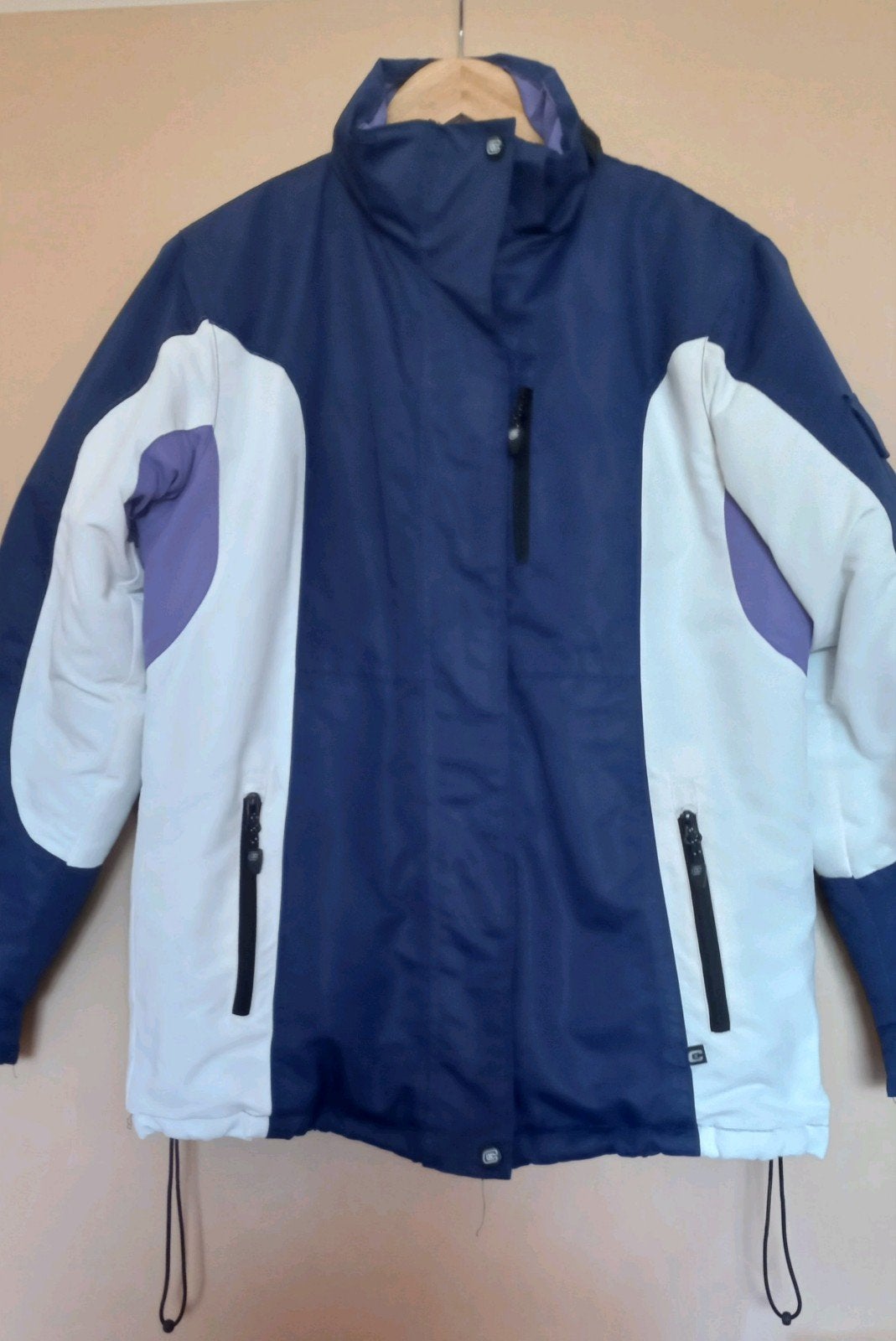 Chamonix Skijas met Sneeuwvanger – Blauw/Wit – Maat S, Kleding | Dames, Chamonix, Ophalen of Verzenden, Zo goed als nieuw, Jack