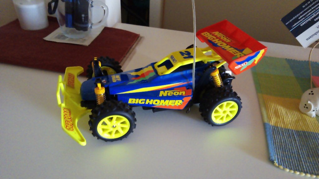 nikko vintage rc buggy's NEON Bighomer & Space Gun, Elektro, Gebruikt, Ophalen of Verzenden, Auto onroad