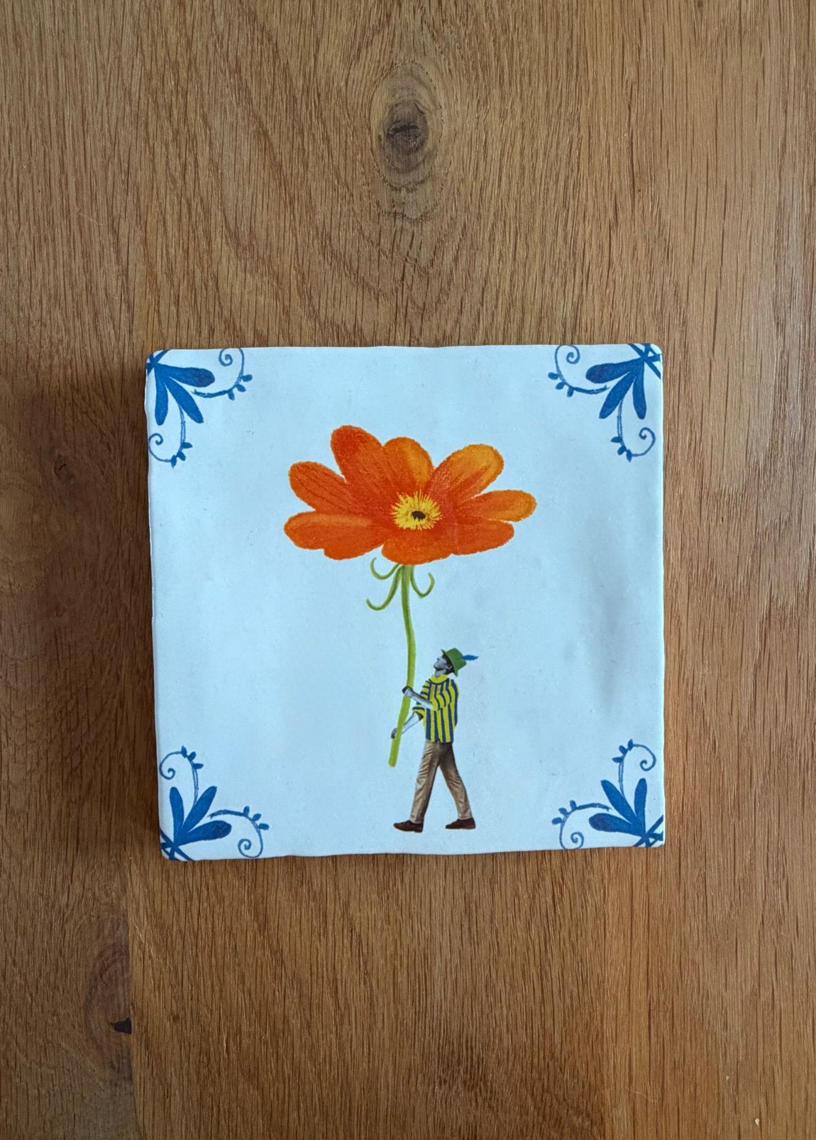 Storytiles - Ik breng je een bloem (Maat M), Huis en Inrichting, Woonaccessoires | Wanddecoraties, Ophalen of Verzenden