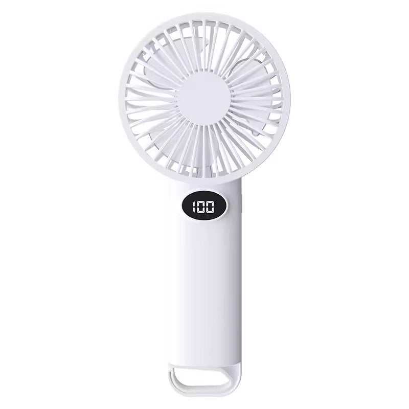 Draagbare Handventilator met Display - Wit, Verzenden, Nieuw, Overige