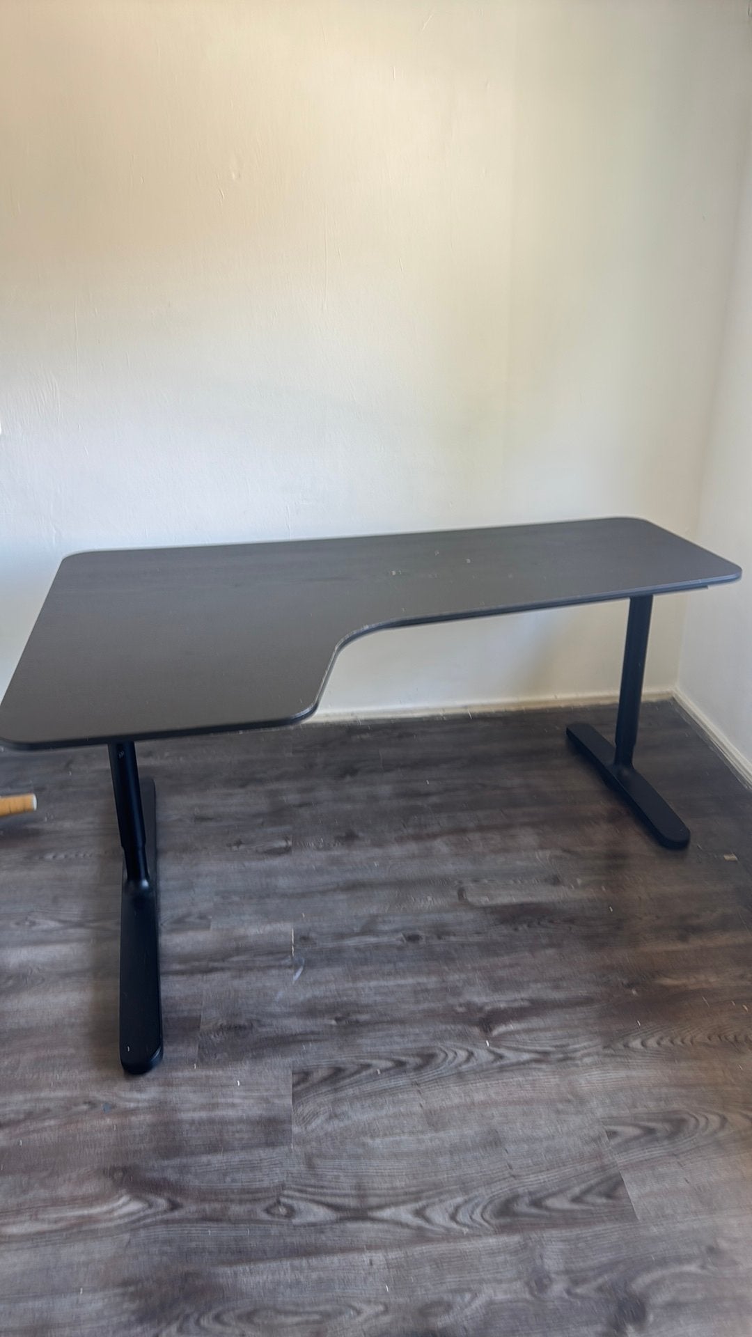 GRATIS IKEA BEKANT Zwart hoekbureau MOET NU WEG, Ophalen, Zwart, Gebruikt, Spaanplaat of MDF