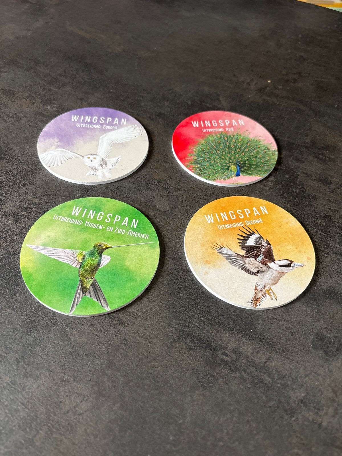 Wingspan Onderzetters Collectors Item - Complete Set, Ophalen, Glasonderzetter, Nieuw, Meerkleurig
