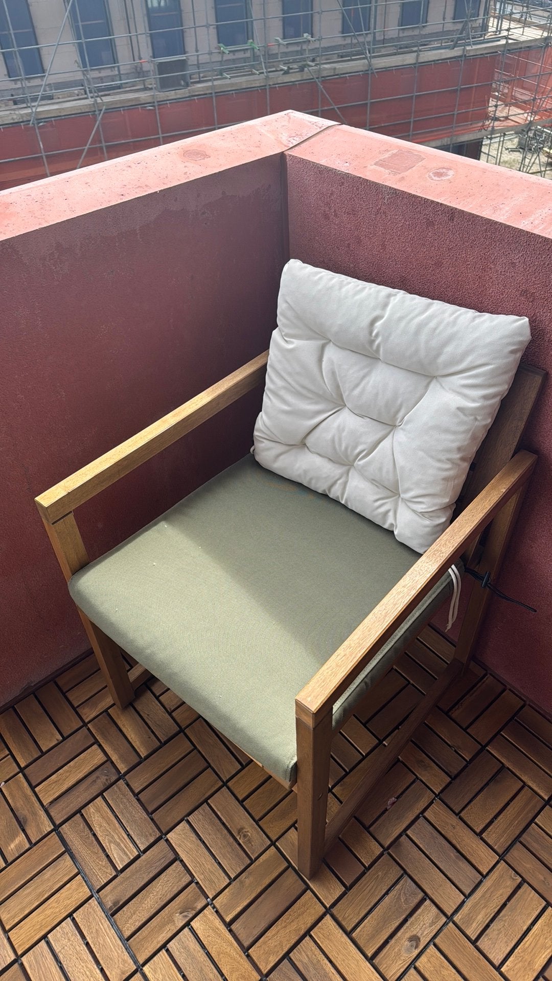 Tuinstoel, IKEA, NÄMMARÖ, incl kussens, Tuin en Terras, Tuinstoelen, Ophalen, Zo goed als nieuw, Hout