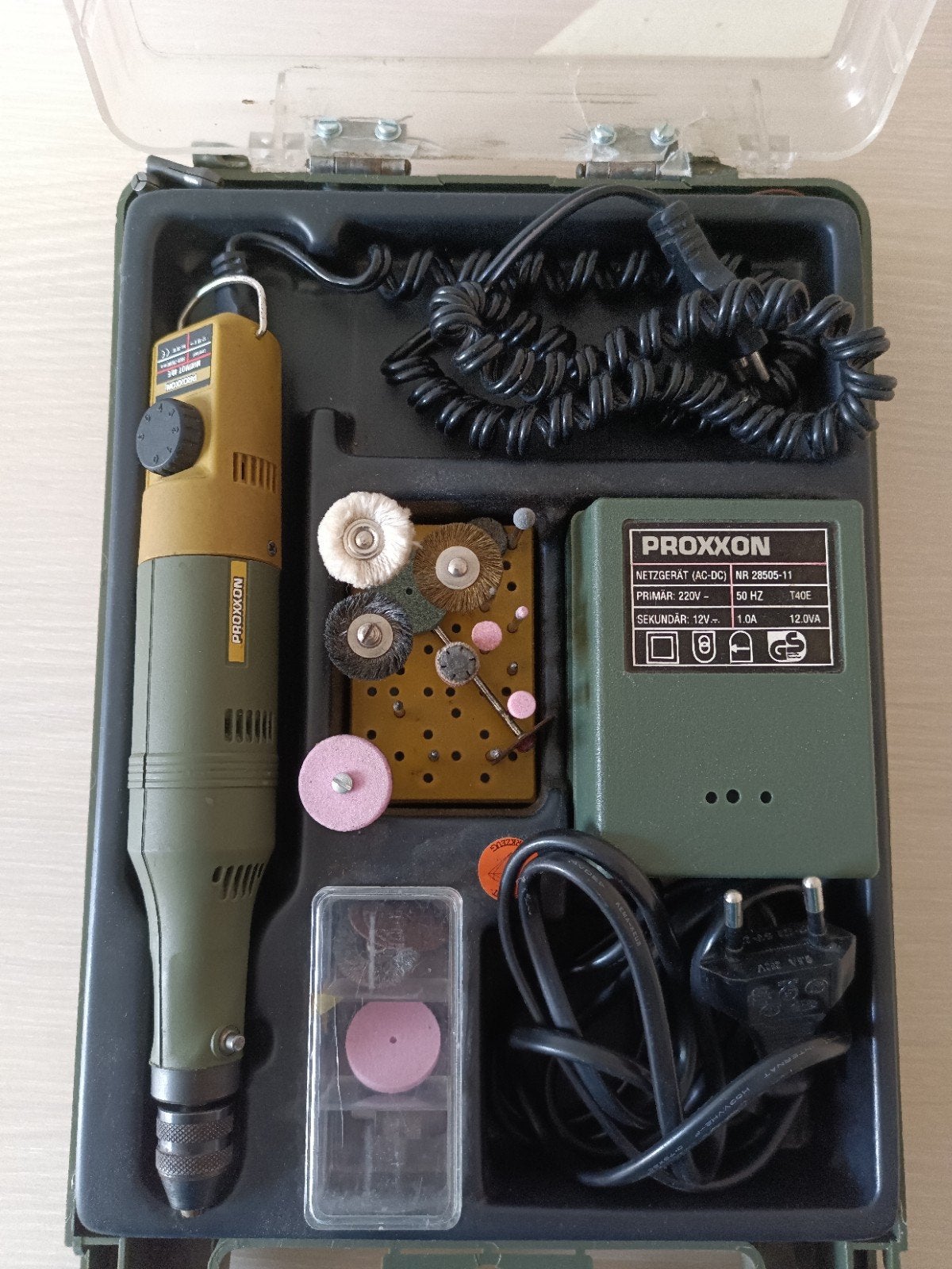 Proxxon Minimot 40/E met accessoires in koffer, Ophalen of Verzenden, Gebruikt