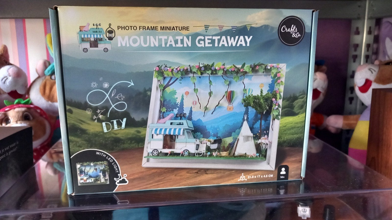 DIY Miniatuur Fotolijst Mountain Getaway met LED-licht, Handgemaakt, Nieuw, Meerkleurig, Overige merken