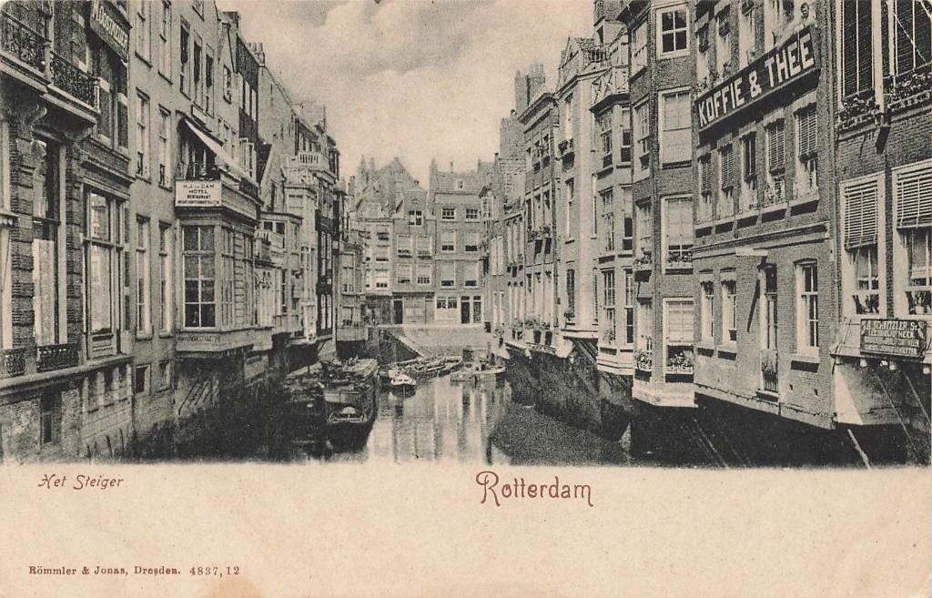 Rotterdam, Het Steiger, Koffie & Thee, Ophalen of Verzenden, 1920 tot 1940, Ongelopen, Zuid-Holland