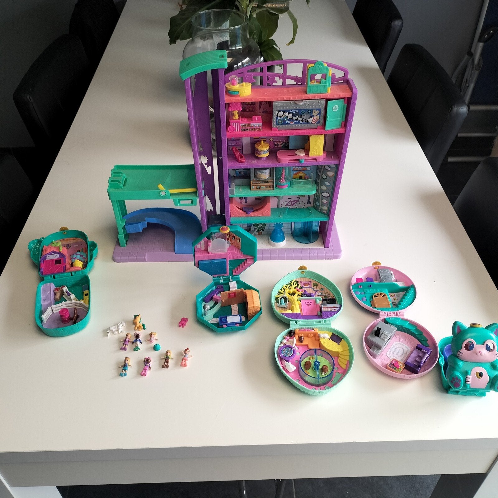 Grote Polly Pocket verzameling met huis en poppetjes, Ophalen of Verzenden, Gebruikt, Meisje