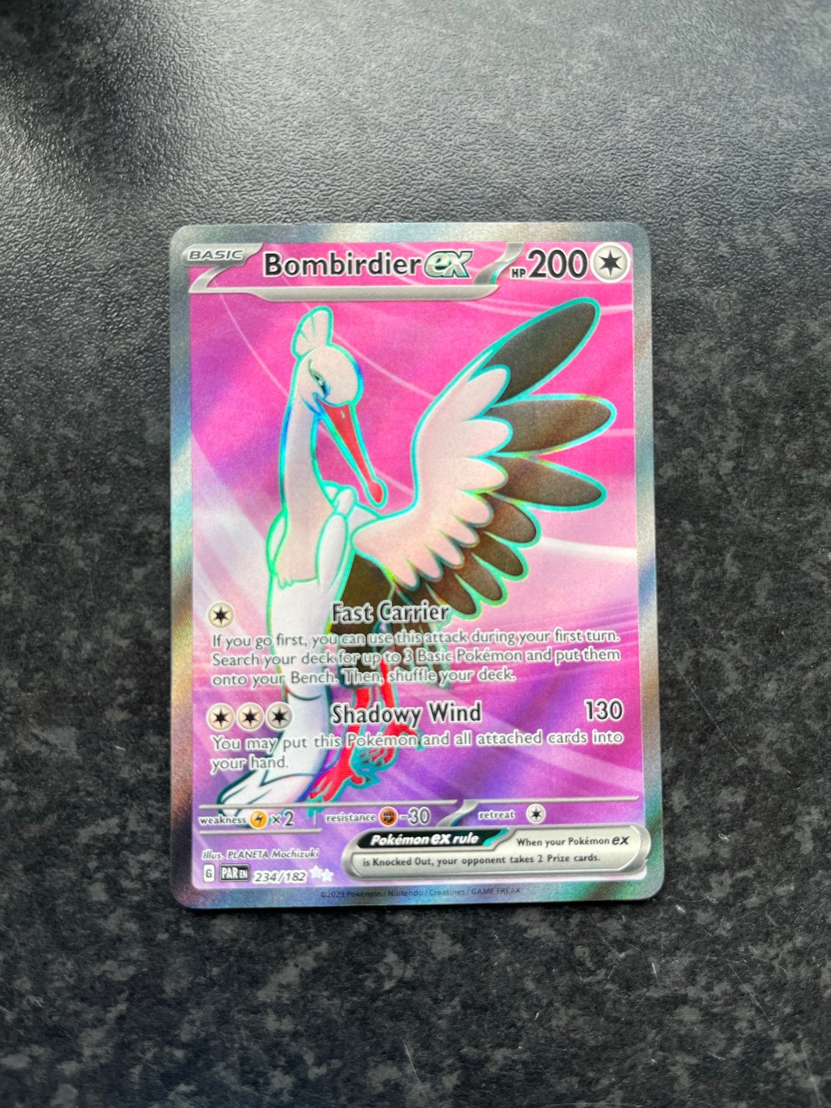 Bombirdier EX 234/182 Full Art Pokémon Kaart, Ophalen of Verzenden, Zo goed als nieuw, Losse kaart, Foil