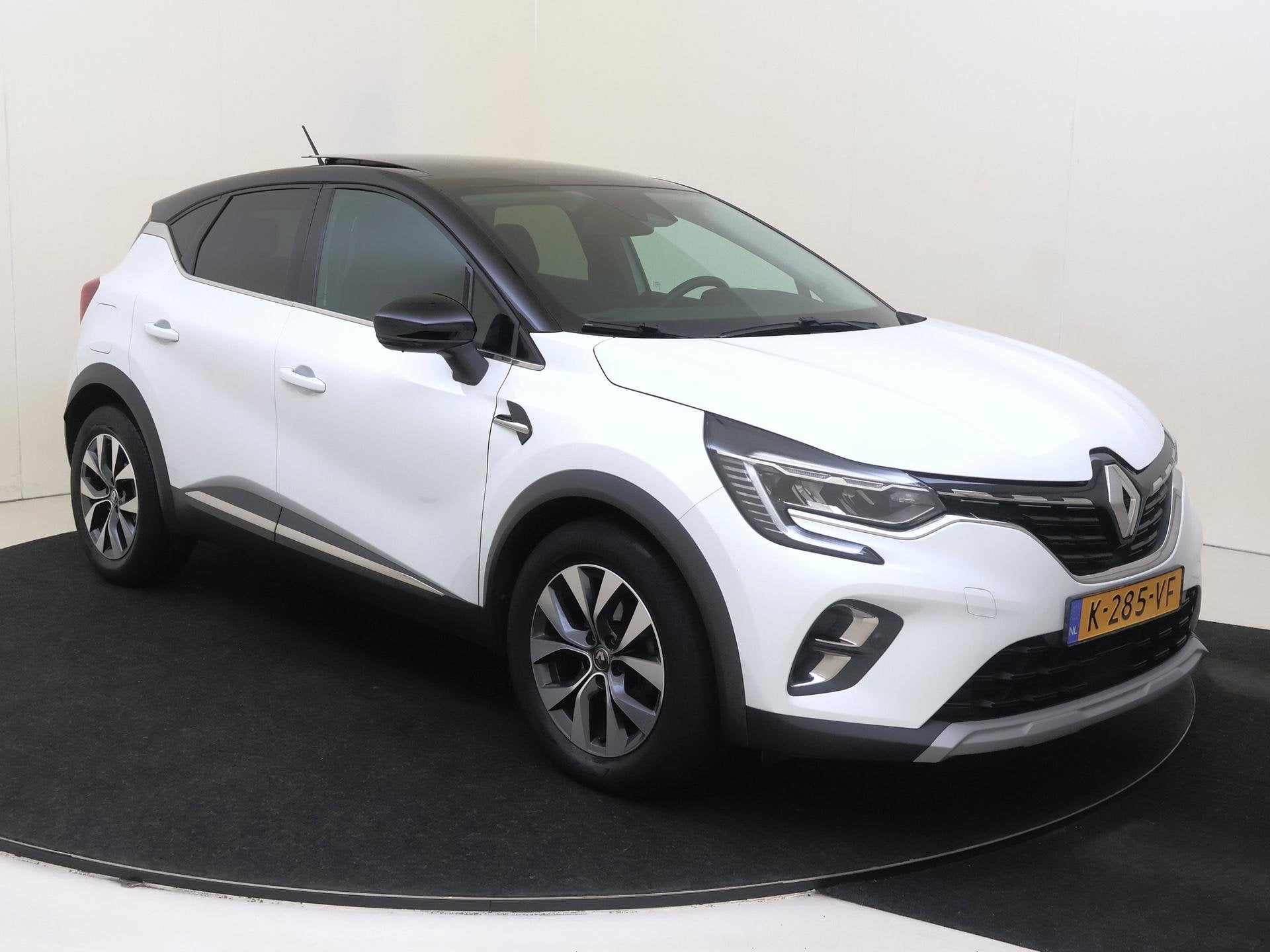 Renault Captur 1.3 TCe 140PK Intens |Automaat | Navigatie |, Auto's, Gebruikt, 4 cilinders, Leder en Stof, Wit