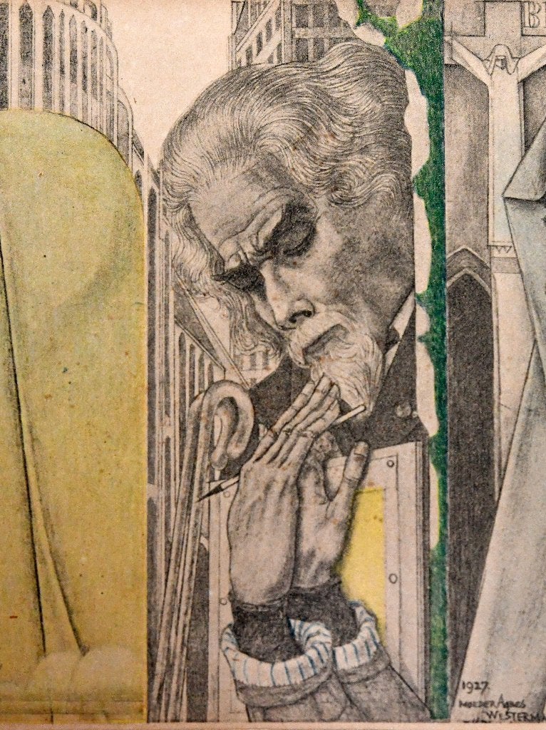 Jan Toroop-  Christenen op weg naar Maria, Portret en Figuren, Ophalen of Verzenden, Lithografie, Gesigneerd