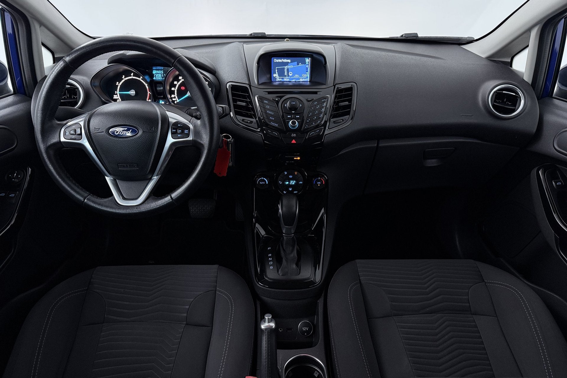 Ford Fiesta 1.0 EcoBoost Titanium Automaat (NAVIGATIE, CRUIS, Euro 5, Blauw, Origineel Nederlands, Bedrijf