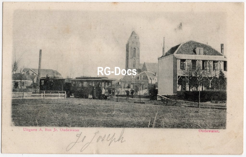 Ansichtkaart - Briefkaart Tram Oudewater Station 1902, Ophalen of Verzenden, Voor 1920, Gelopen, Utrecht