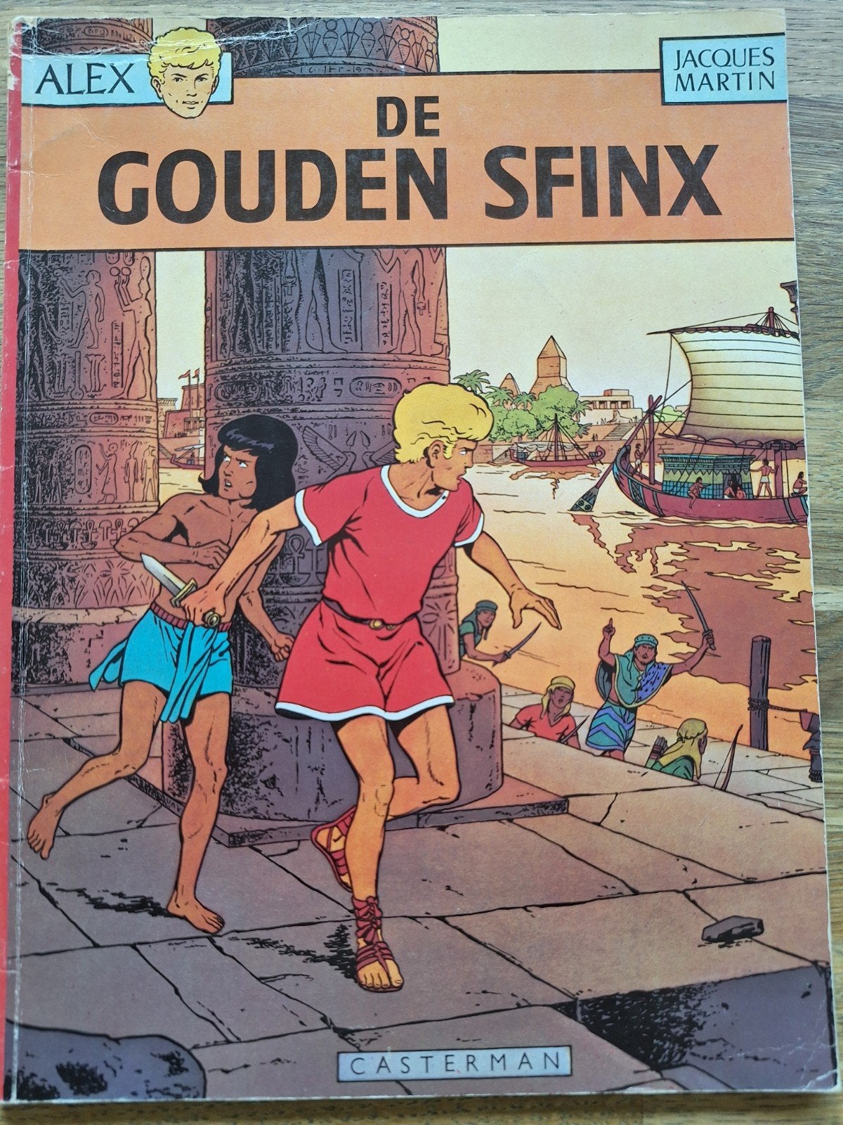 Alex - De Gouden Sfinx (Jacques Martin, Casterman 1971), Gelezen, Eén stripboek, Ophalen of Verzenden, Jacques Martin