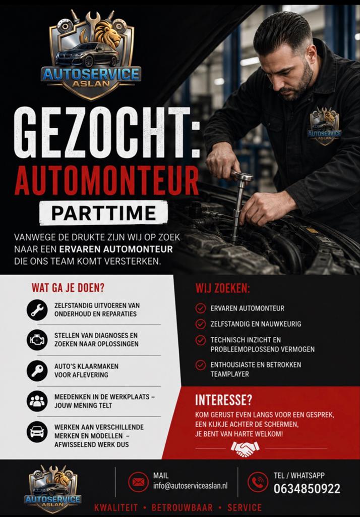 Automonteur gezocht, Diensten en Vakmensen, Auto en Motor | Monteurs en Garages