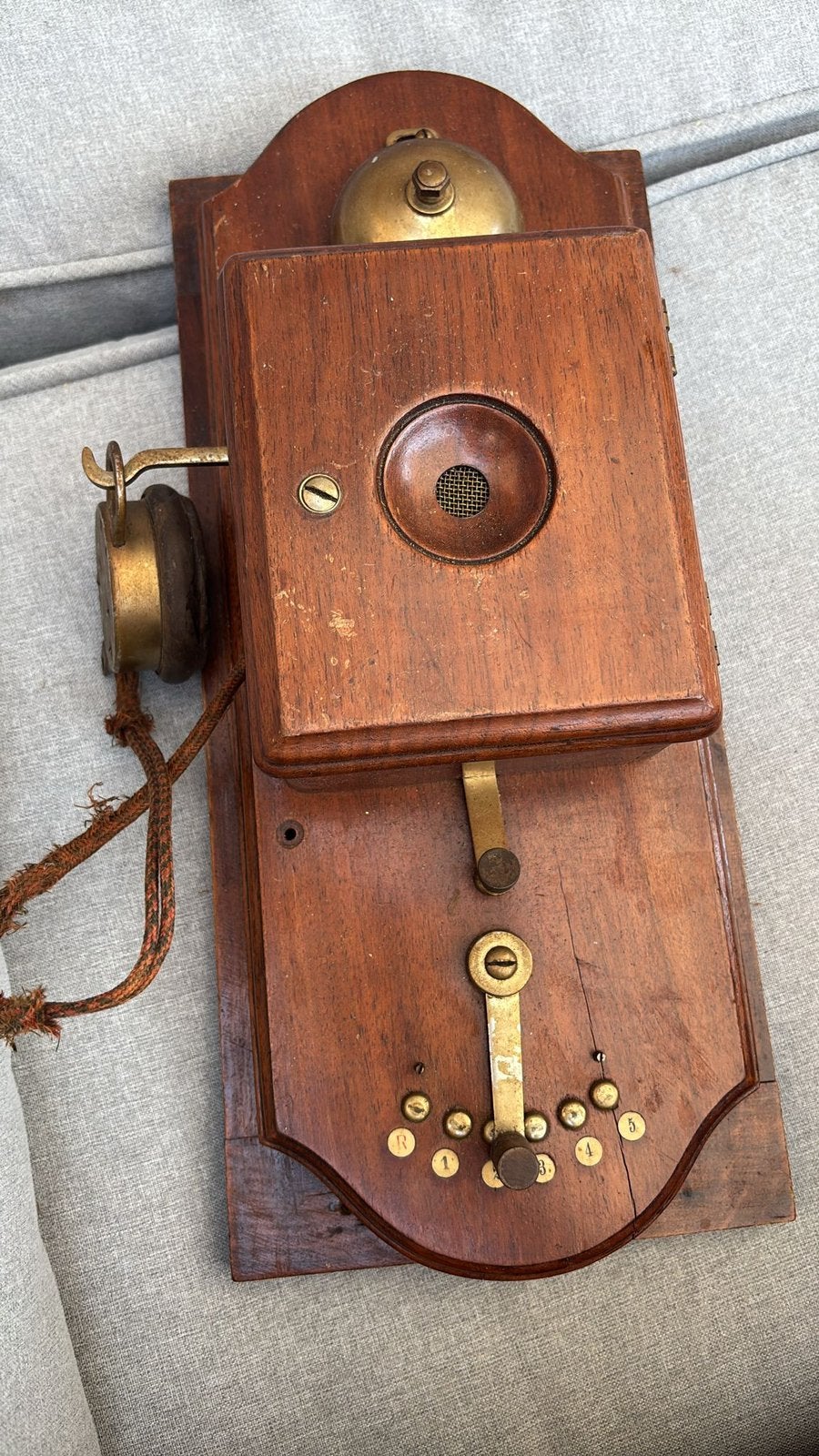 Antieke franse wandtelefoon, Ophalen of Verzenden, Zo goed als nieuw