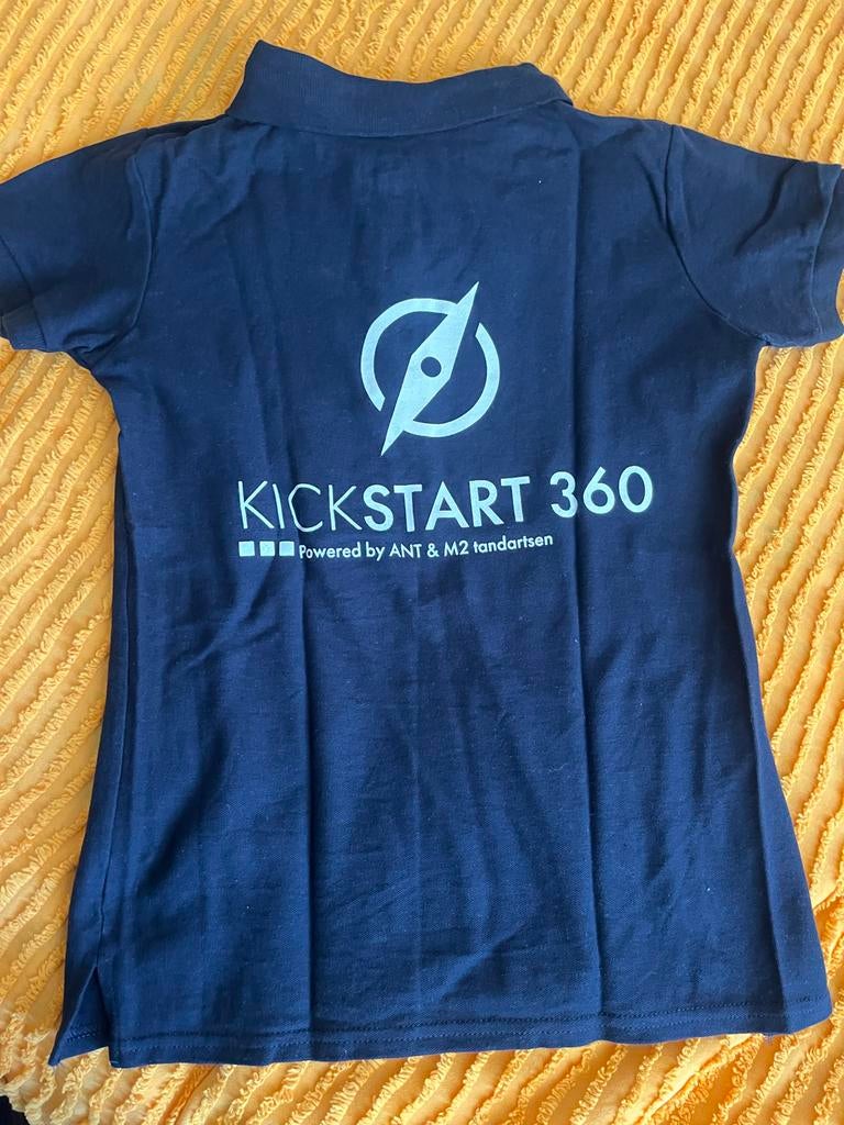 Gildan Polo T-shirt Maat S - Kickstart 360, Blauw, Ophalen of Verzenden, Korte mouw, Maat 36 (S)