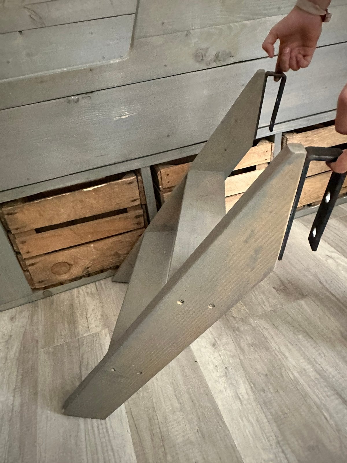 Foto 6 van Houten grey wash eenpersoonsbed