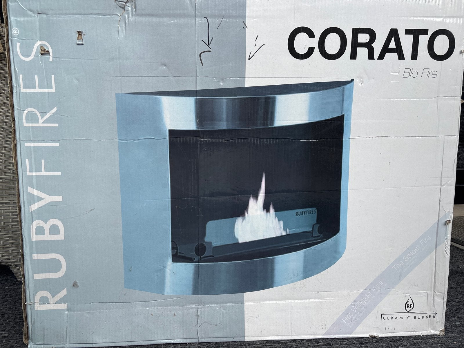 Ruby Fires Corato Bio-Ethanol Hang Openhaard, Ophalen, Nieuw, Hangende haard, Overige soorten