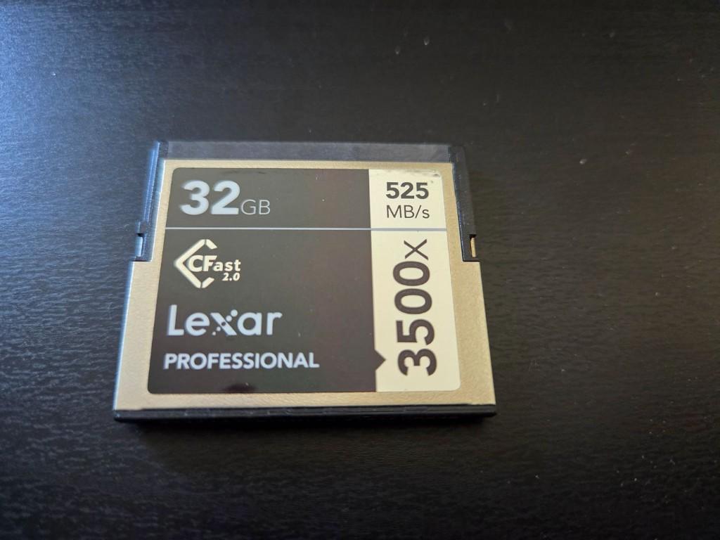 Lexar Pro 32GB CFast 2.0 525MBs 3500x, Gebruikt, 32 GB, Ophalen of Verzenden, Fotocamera