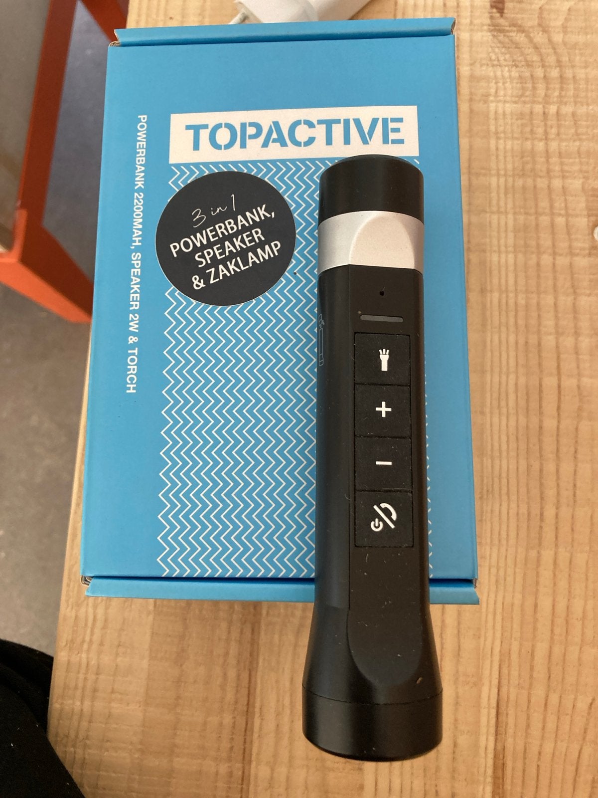 TOPACTIVE 3-in-1 Powerbank, Speaker & Zaklamp, Caravans en Kamperen, Ophalen of Verzenden, Nieuw, Accu