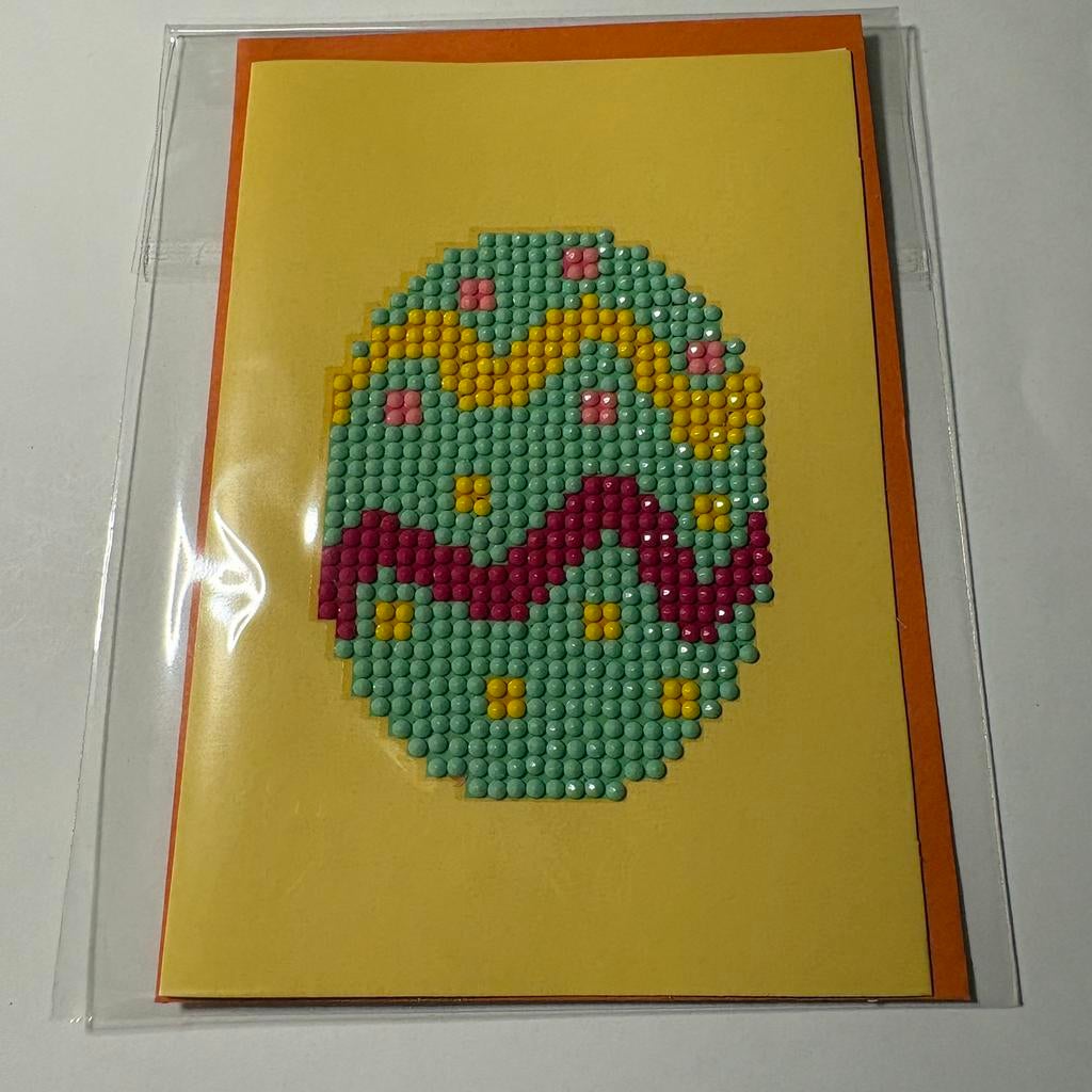 Diamond painting paaskaart 4 ei, Ophalen of Verzenden, Nieuw, Overige thema's