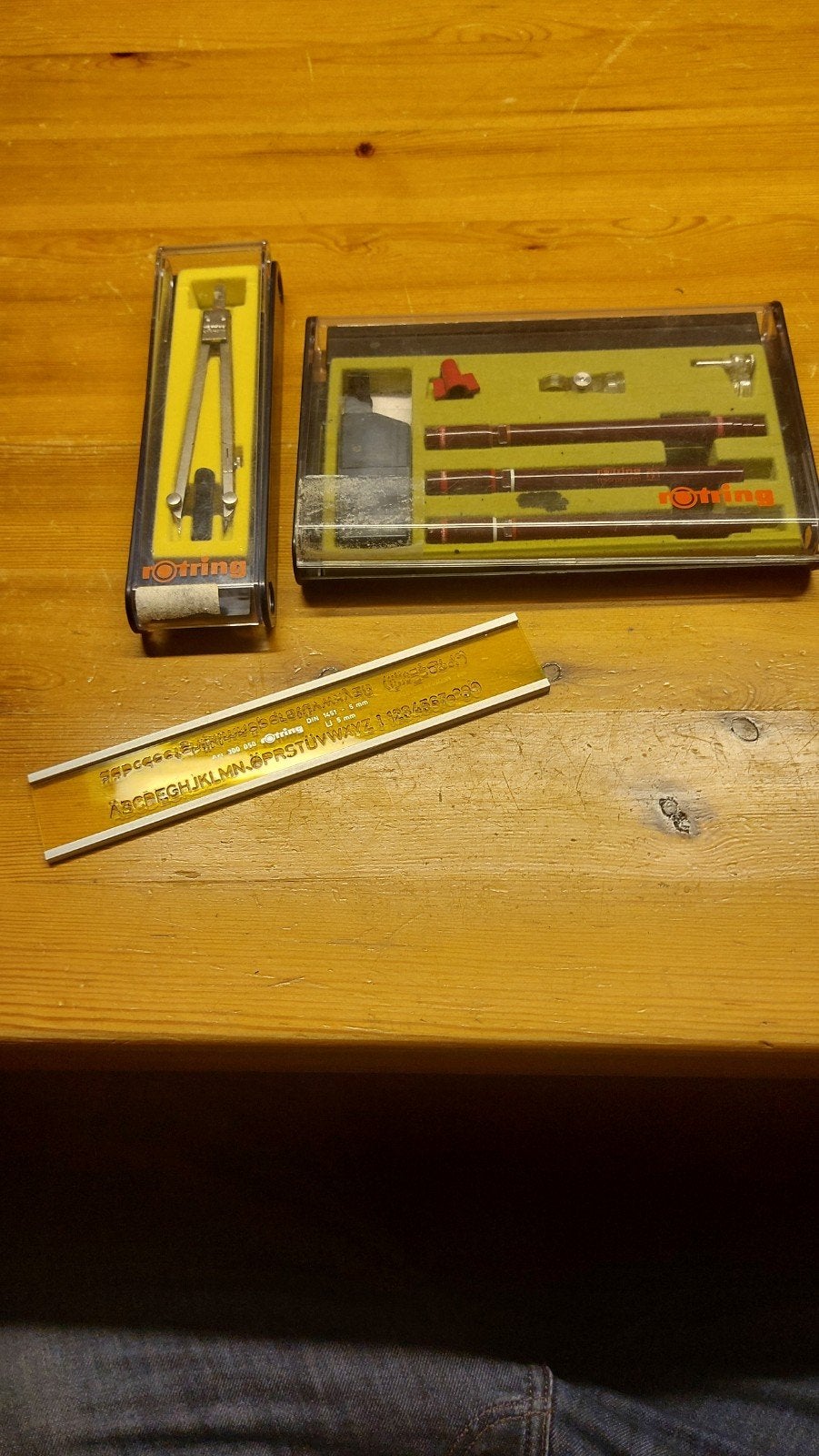 Rotring tekenset met passer en inktpennen, Ophalen, Gebruikt, Overige typen