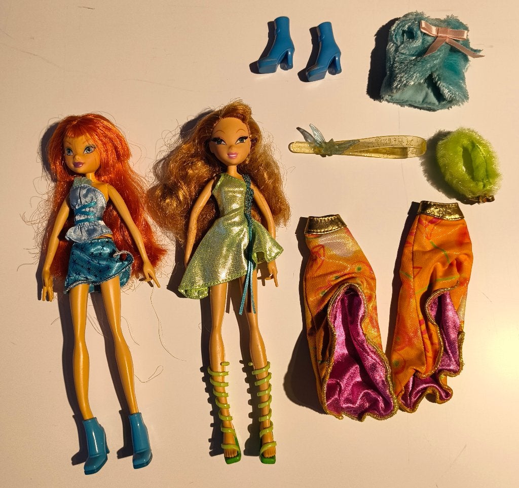 Winx Club poppen lot flora singsational bloom charmix 2005, Verzenden, Gebruikt, Pop