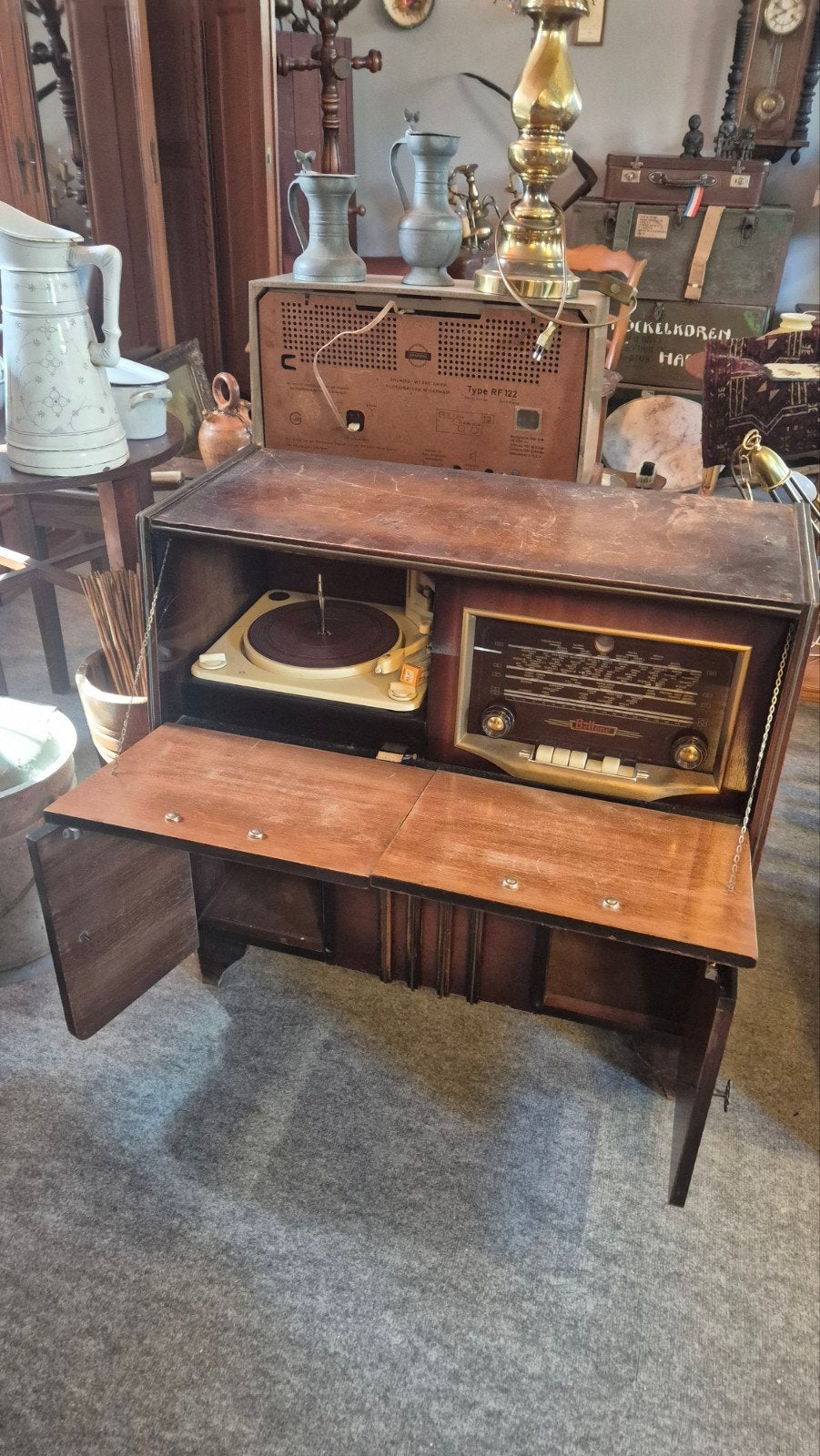 Vintage Belltone radiomeubel met platenspeler  jaren '50/'60, Antiek en Kunst, Ophalen