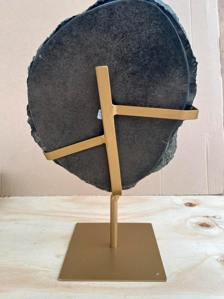 Amethist spiegel met citrien punt, Ophalen of Verzenden