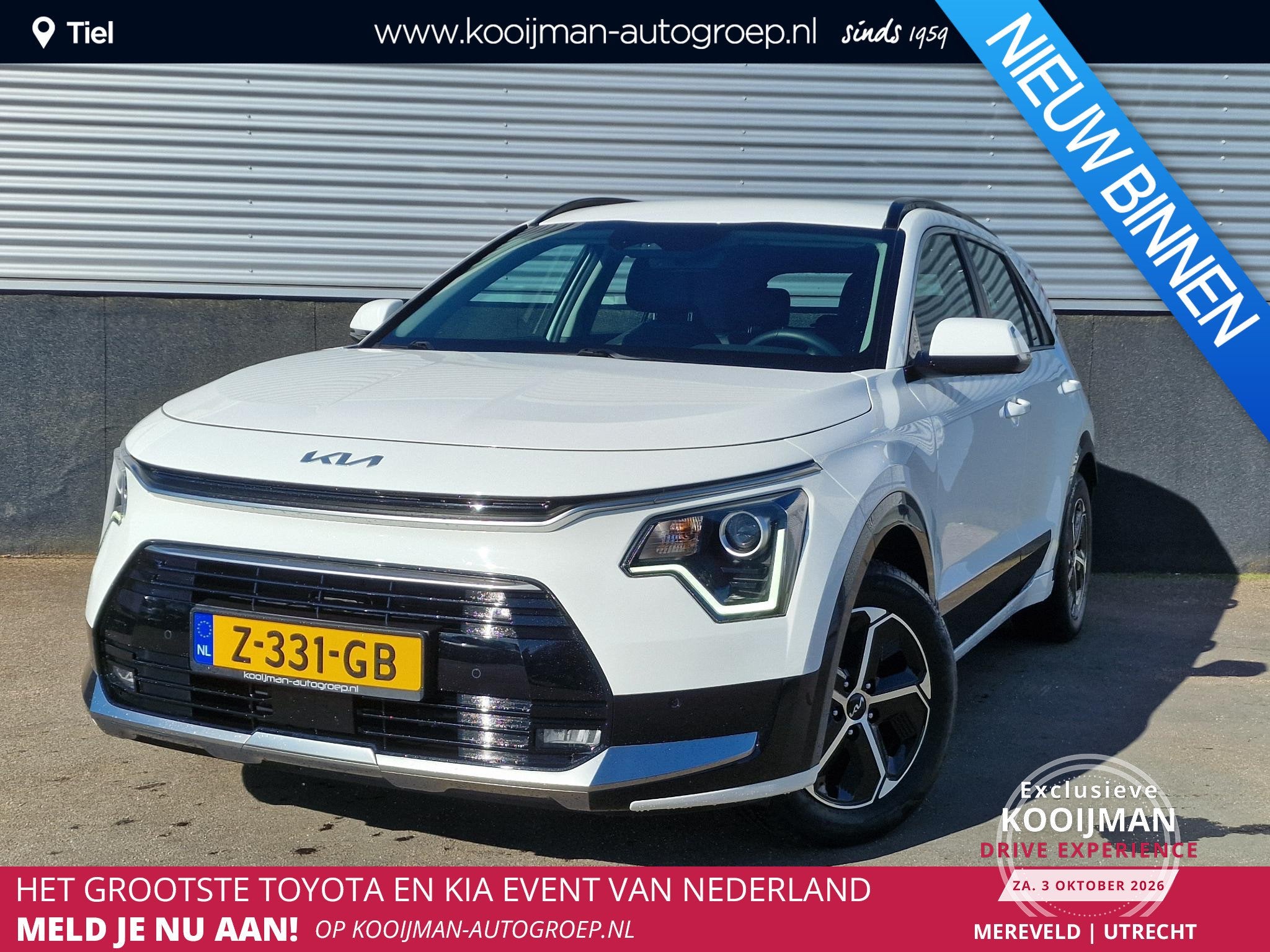 Kia Niro 1.6 GDi Hybrid DynamicLine 1e eign. Nederlandse aut, Auto's, Gebruikt, Euro 6, 129 pk, Leder en Stof