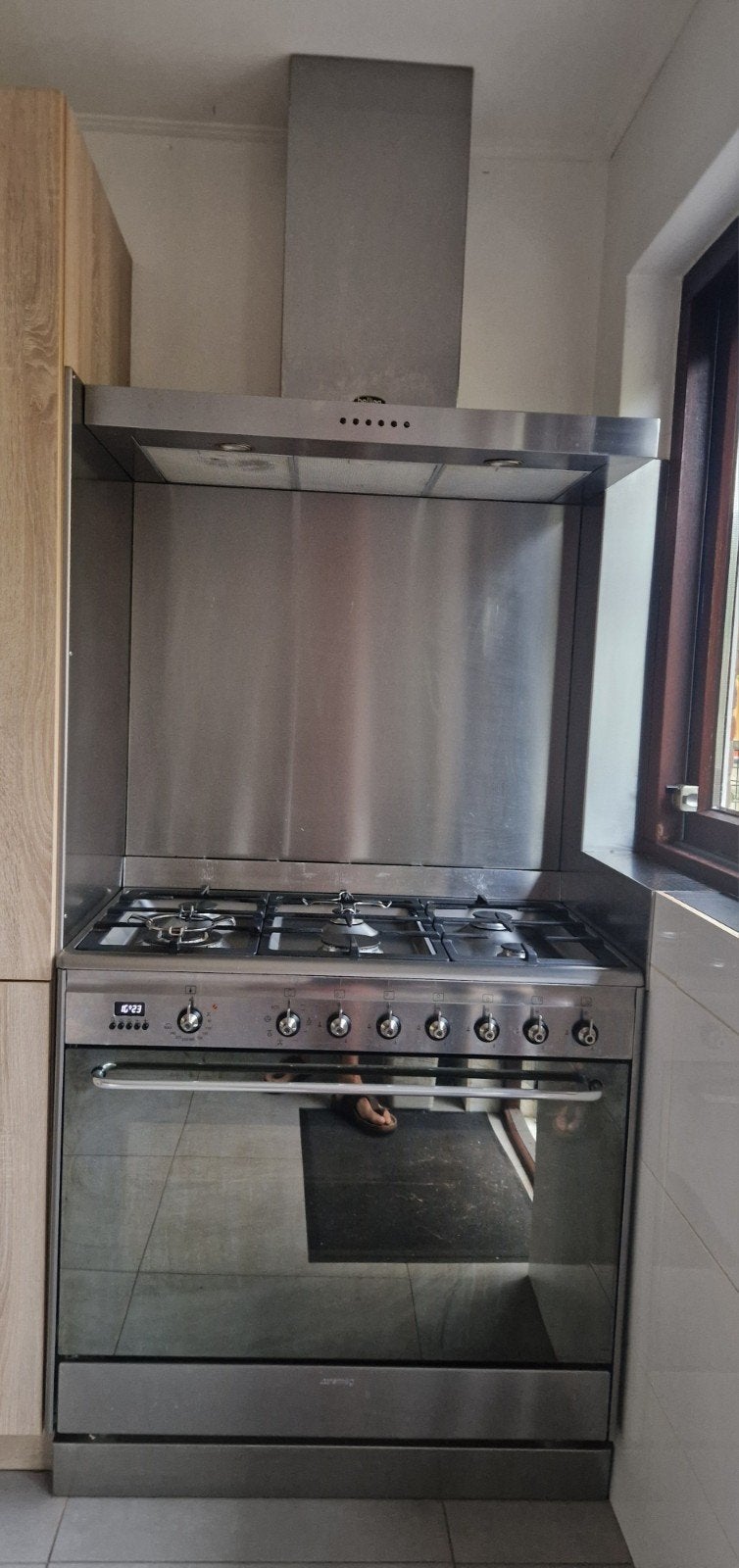 smeg 6 gasfornuis met oven., Ophalen, Gebruikt, Hete lucht, 60 cm of meer