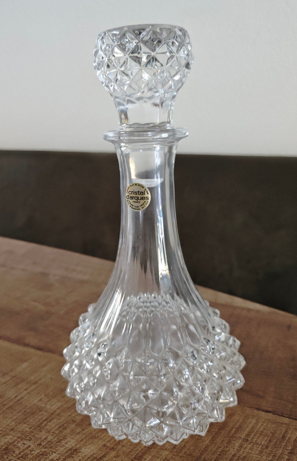 Cristal d'Arques karaf met stop, nieuwstaat, Ophalen of Verzenden